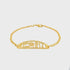 Lucky Charm Plate Bracelet - 14k Gold-filled, Symbolic Charms, 7.5-inch Length